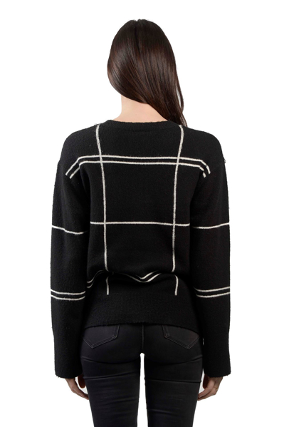 Picture of EMBROIDERED WINDOWPANE SWEATER