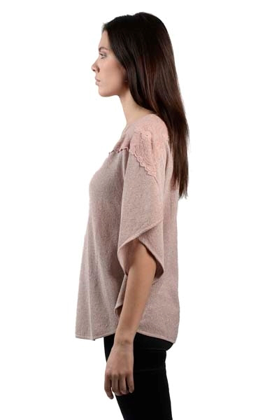 Picture of SWEATER WITH SHOULDER LACE INSET