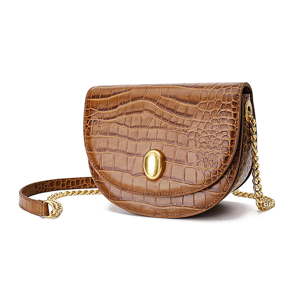 Picture of CROC-EMBOSSED GENUINE LEATHER SATCHEL