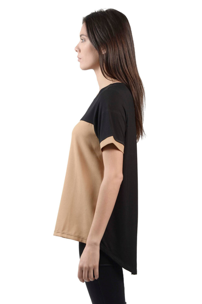 Picture of COLOR BLOCK MIX MEDIA SHORT SLEEVE TOP