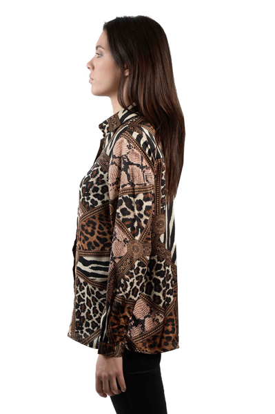 Picture of MULTI ANIMAL PRINT BUTTON FRONT SHIRT