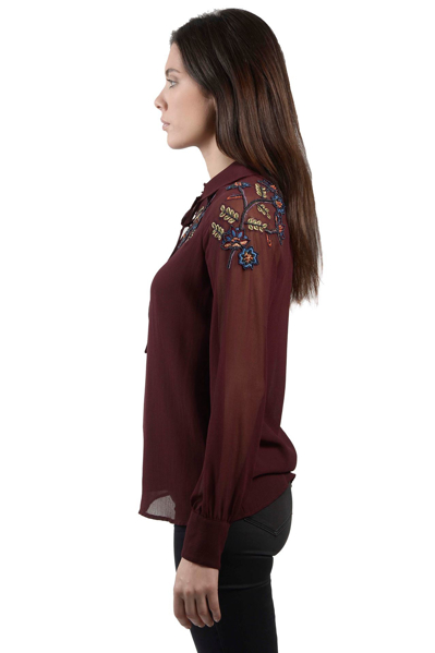 Picture of SHEER SLEEVE BLOUSE WITH EMBROIDERY
