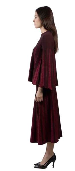 Picture of LUREX PLEATED BELL SLEEVE SWEATER