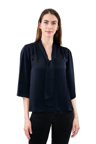 Picture of HAMMER SATIN TIE NECK BLOUSE