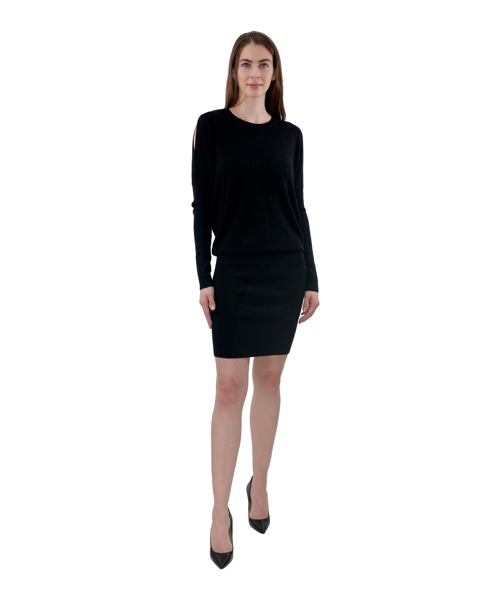 Picture of COLD SHOULDER SWEATER DRESS