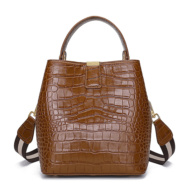 Picture of CROC-EMBOSSED GENUINE LEATHER BAG