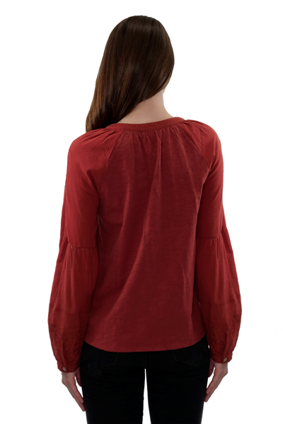 Picture of EMBR TRIM DETAIL KNIT TOP