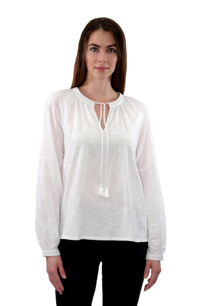 Picture of EMBR TRIM DETAIL KNIT TOP