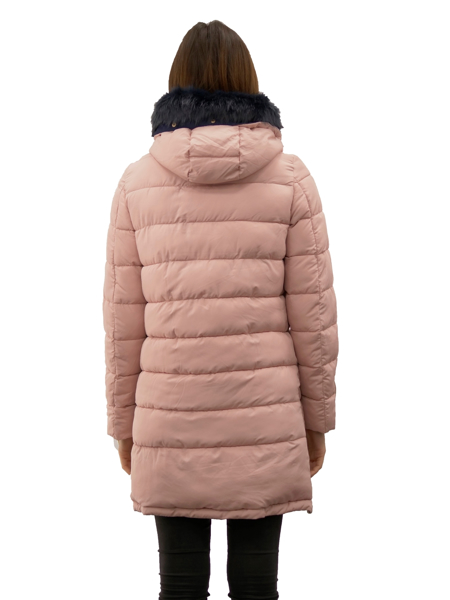 Picture of REVERSIBLE PUFFER W/ FAUX FUR HOOD